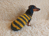 Dachshund clothes knitted sweater, knitted wool sweater for dachshund or small dog