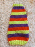 Striped jumper for dogs, sweater for dachshund or small dog.