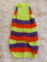 Striped jumper for dogs, sweater for dachshund or small dog.