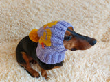 Duck clothes hat for dachshund or small dog