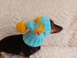 Duck clothes hat for dachshund or small dog