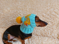 Duck clothes hat for dachshund or small dog