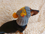 Duck clothes hat for dachshund or small dog