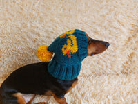 Duck clothes hat for dachshund or small dog