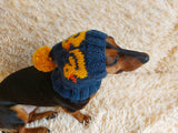 Duck clothes hat for dachshund or small dog