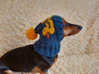 Duck clothes hat for dachshund or small dog