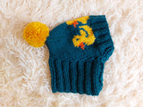 Duck clothes hat for dachshund or small dog