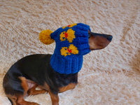 Duck clothes hat for dachshund or small dog