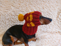 Duck clothes hat for dachshund or small dog