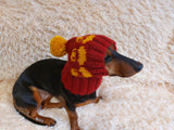 Duck clothes hat for dachshund or small dog