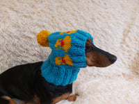 Duck clothes hat for dachshund or small dog