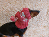 Paws clothes hat for dachshund or small dog,hat print paws with pom pom for dog,clothes with paws for dogs