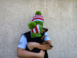 Matching Christmas Dog and Owner Beanie Set: Wool Blend Pom-Pom Hats