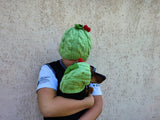 Matching Knit Snood Hat Set: Wool Blend Mom & Dog