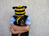 Matching bee Wool Hats for Mom and Dog: Bee Halloween Costume