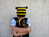 Matching bee Wool Hats for Mom and Dog: Bee Halloween Costume