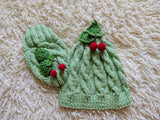 Matching Knit Snood Hat Set: Wool Blend Mom & Dog