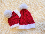 Matching Santa Dog and Owner Beanie Set: Angora Wool Blend