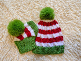 Matching Christmas Dog and Owner Beanie Set: Wool Blend Pom-Pom Hats