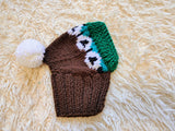 10 color Rainbow dog hat with sheep and pompom