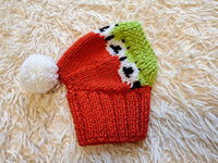 10 color Rainbow dog hat with sheep and pompom