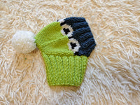 10 color Rainbow dog hat with sheep and pompom