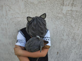 Matching Wolf Hat Set: Angora Wool Mom & Dog Halloween Costume