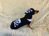 Knitted Pirate Dog Costume: Skull & Crossbones Sweater