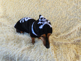 Knitted Pirate Dog Costume: Skull & Crossbones Sweater