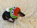 10 color Rainbow dog hat with sheep and pompom