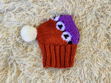10 color Rainbow dog hat with sheep and pompom