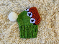 10 color Rainbow dog hat with sheep and pompom