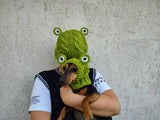 Frog Mommy and Dog Matching Hats:Halloween Pet hat Lover Set