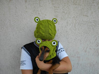Frog Mommy and Dog Matching Hats:Halloween Pet hat Lover Set