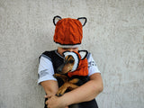 Fox Mommy and Dog Matching Hats:Halloween Pet Lover Hat Set