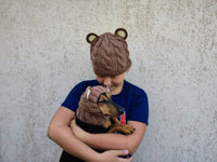 Bear Mommy and Dog Matching Hats:Halloween Pet hat Lover Set