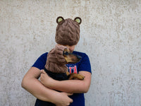 Bear Mommy and Dog Matching Hats:Halloween Pet hat Lover Set