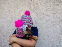 Matching Mother & Dog Knit Hat Snood Set