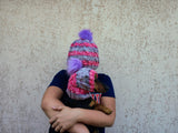 Matching Mother & Dog Knit Hat Snood Set