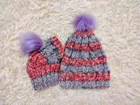 Matching Mother & Dog Knit Hat Snood Set