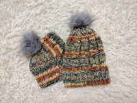 Matching Mother & Dog Knit Hat Snood Set