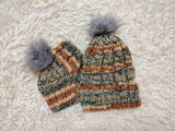 Matching Mother & Dog Knit Hat Snood Set