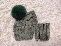 Alpaca Wool Dog Leggings and Hat Set