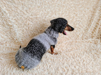 Mohair Dog Sweater and Hat Set: Warm Winter Dachshund Suit