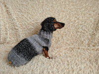 Mohair Dog Sweater and Hat Set: Warm Winter Dachshund Suit