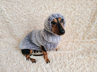 Mohair Dog Sweater and Hat Set: Warm Winter Dachshund Suit
