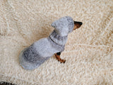 Mohair Dog Sweater and Hat Set: Warm Winter Dachshund Suit