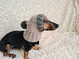 Alpaca Wool Dog Hat With Pompom