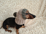 Alpaca Wool Dog Hat With Pompom