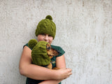 Mother & Dog Matching Knit Hat Snood Set